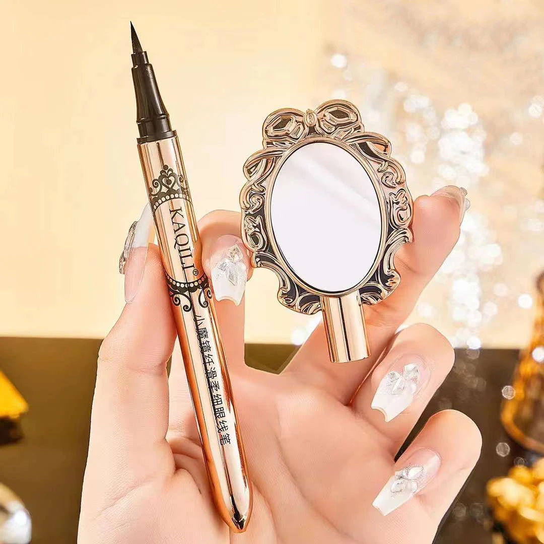 Noir Élégance – Eyeliner & Mirror Duo